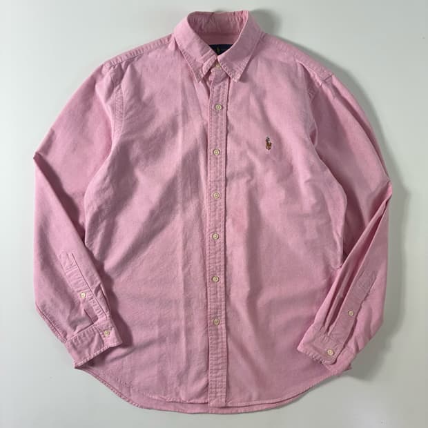 Polo  폴로 랄프로렌 자수 코튼 핑크 옥스퍼드 셔츠 