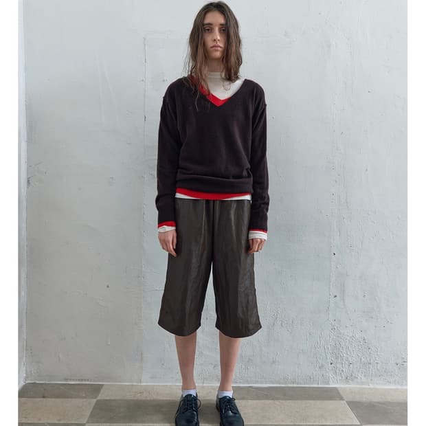낫띵에브리띵 카프리팬츠 SHEEN CAPRI PANTS IN BROWN