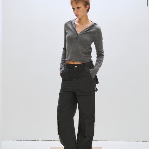 플리즈프로젝트 오픈 후디 OPEN HOOD KNIT