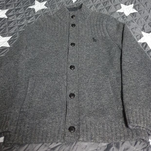 헤지스 방풍 울혼방 혜비 니트 집업자켓 그레이 (100)