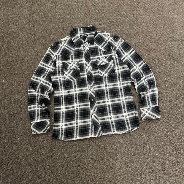 L)Sorridere 빈티지 웨스턴 체크 셔츠
