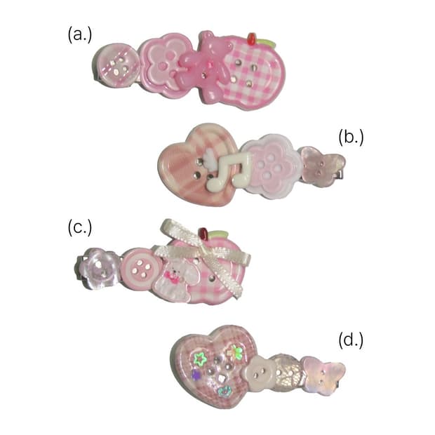 핸드메이드 단추 머리핀