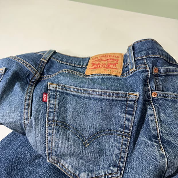 M 32 리바이스502 레귤러핏 중청워시드 데님팬츠 청바지