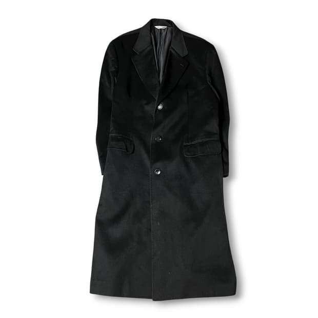  캠브리지멤버스 블랙 울 캐시미어 더블버튼 롱 코트 68 