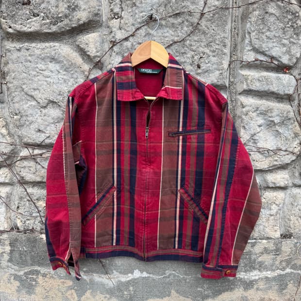90s 폴로 랄프로렌 빈티지 체크 스윙톱 워크 자켓