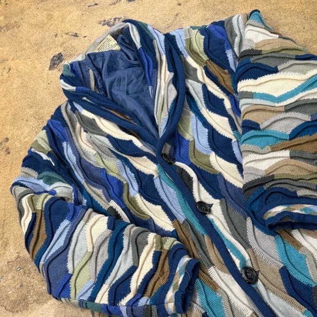 [정품/M] limnos 컬러풀 니트 가디건 패턴 아우터 b15