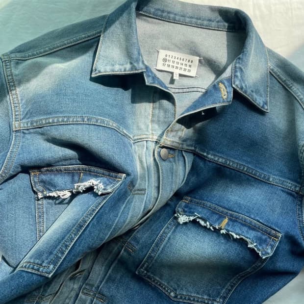 (50) 마르지엘라 디스트레스드 데님자켓