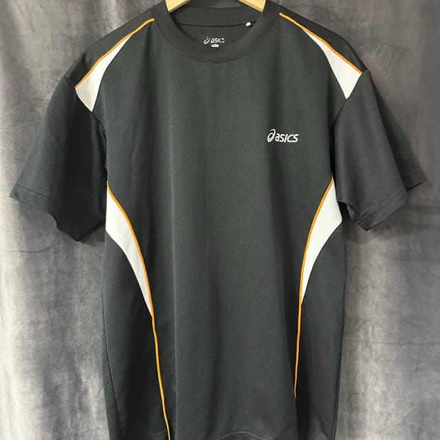 아식스 ASICS 기능성 반팔 티셔츠 O XL 블랙 러닝 트레이닝 일본판