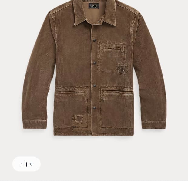 RRL 더블알엘 리페어 코듀로이 오버셔츠 L