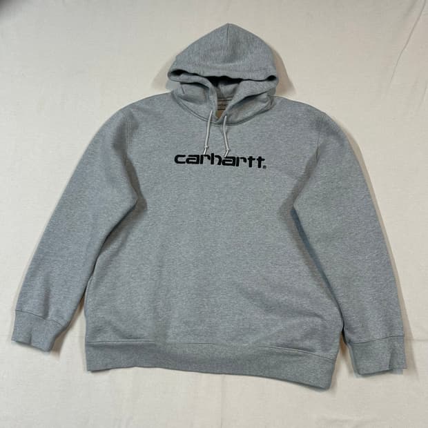 XL) 칼하트 WIP 스웨트 후디드 후드티 그레이