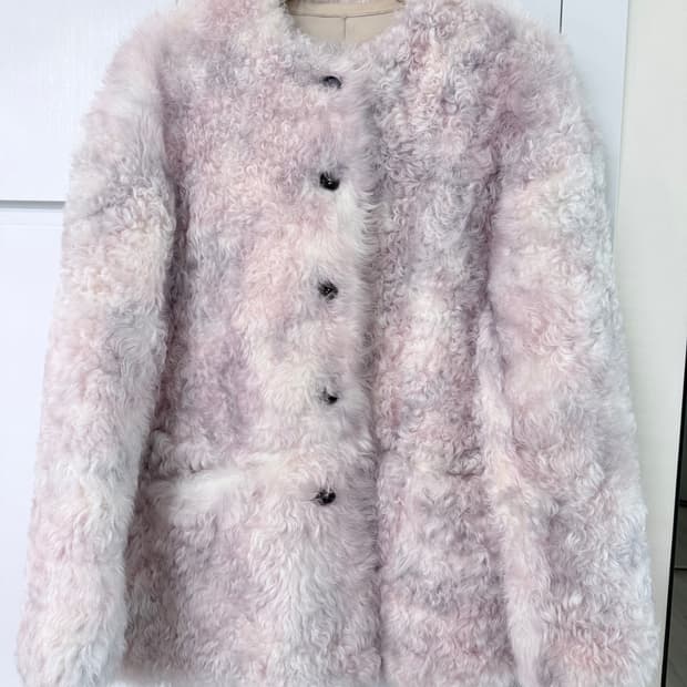 오로라 리얼 램  퍼 자켓코트 F