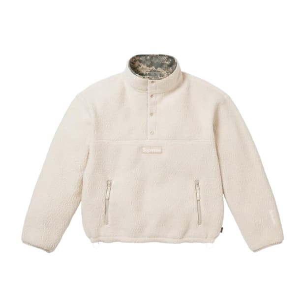 슈프림 폴라텍 셔링 리버시블 풀오버 내츄럴 - 23FW