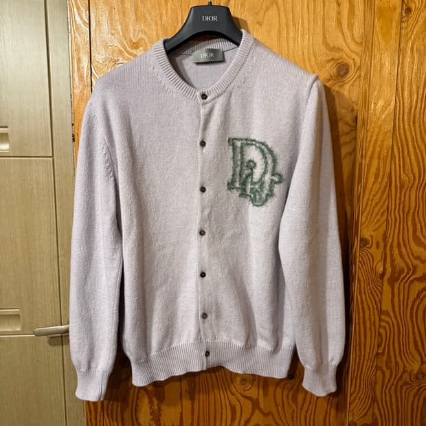 디올 캐시미어 모헤어 혼합 가디건 