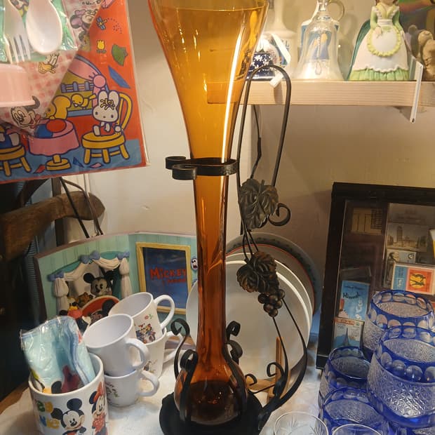 80s 빈티지 유리화병