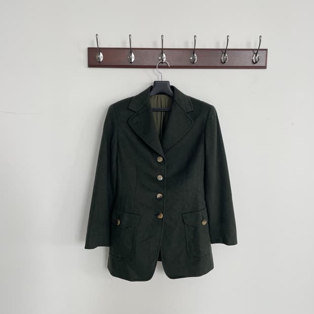버버리 울 그린 이태리 블레이저 자켓