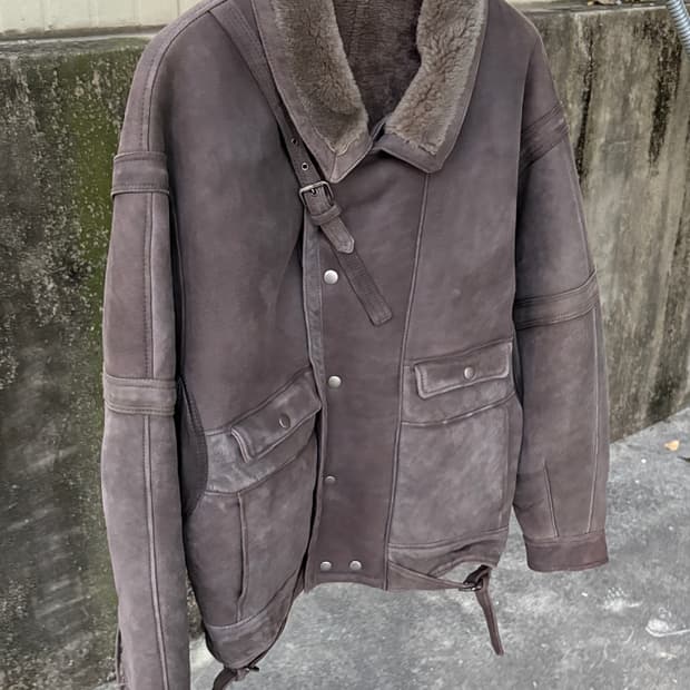 리얼 레더 무스탕 무톤 시어링 자켓