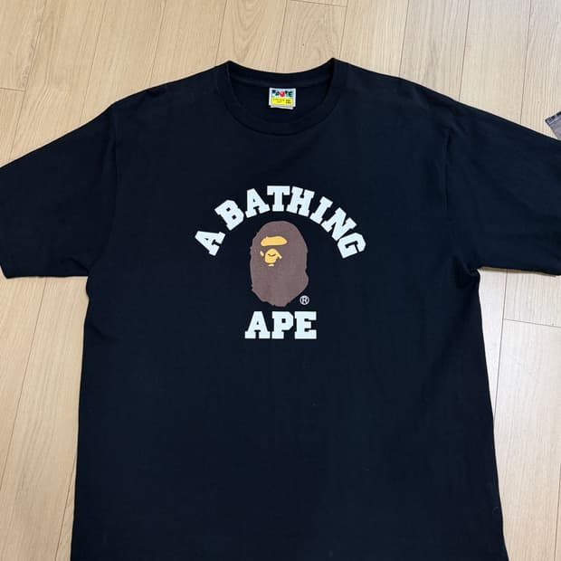 [XXL]베이프 컬리지 티셔츠 블랙