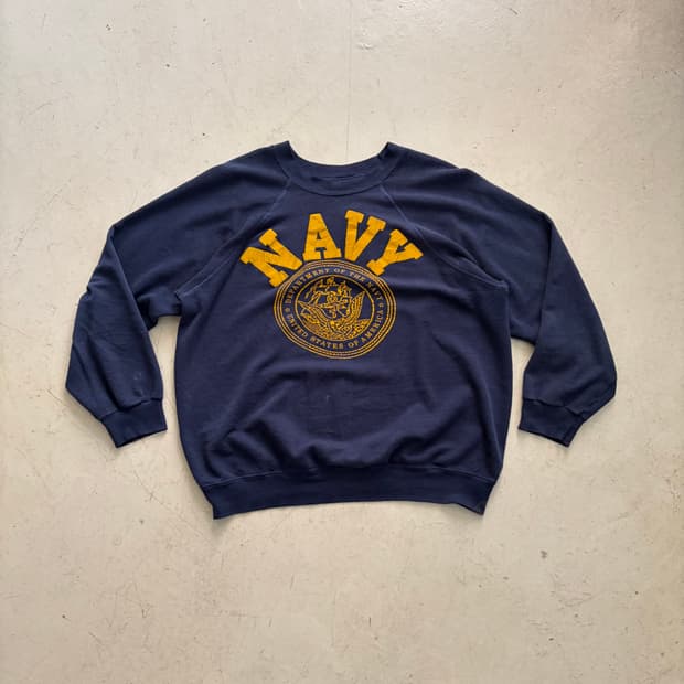 80s Hanes US NAVY 빈티지 스웻셔츠 L