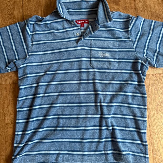 [S]슈프림 24ss 스트라이프 테리 폴로 셔츠