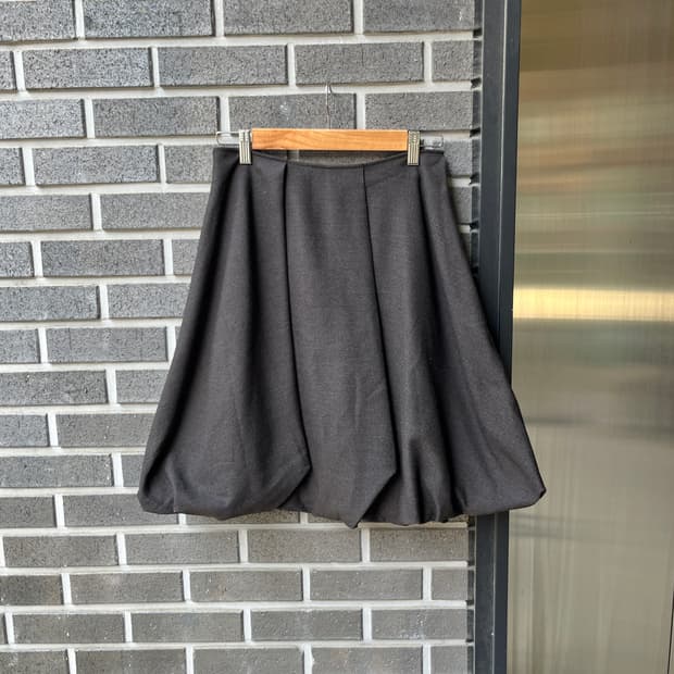 Rene 르네 울 벌룬 스커트 브라운