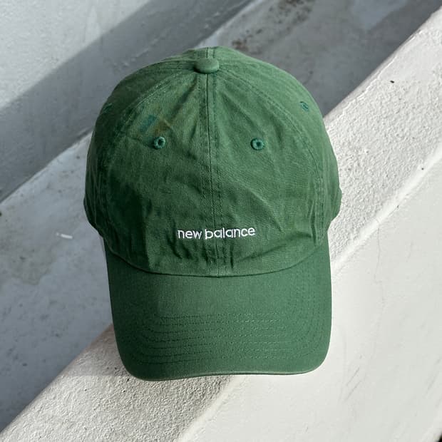 [F] 뉴발란스 로고 그린 볼캡 모자