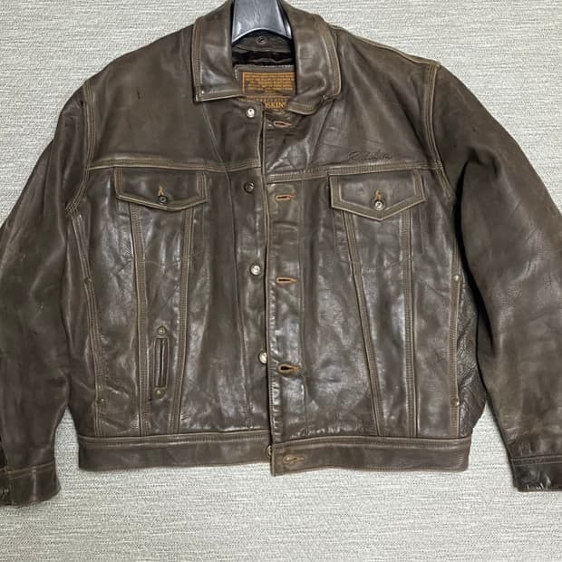 레드스킨스 가죽자켓 L