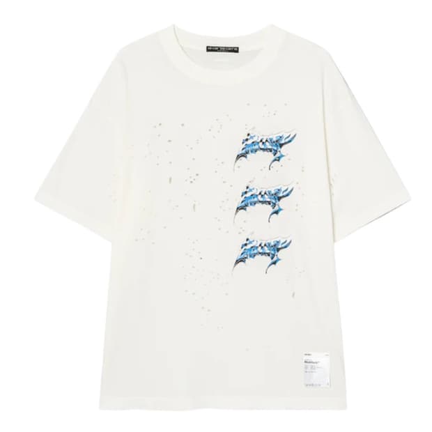 XL) 새티스파이 모스테크 티셔츠 오프 화이트 반팔 satisfy