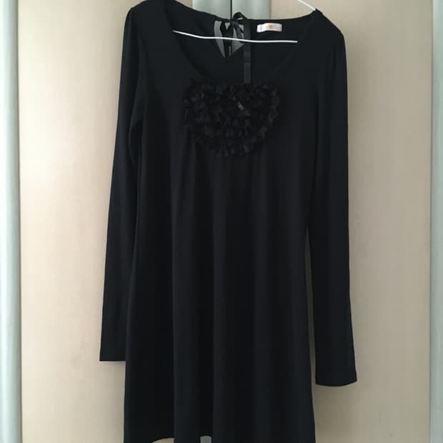 일본빈티지 블랙 원피스 블라우스 레이스 프릴 슬립 cos꼼데유니클로