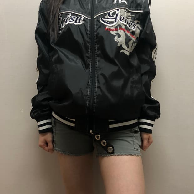 빈티지 에비수 블랙 펑크 자켓