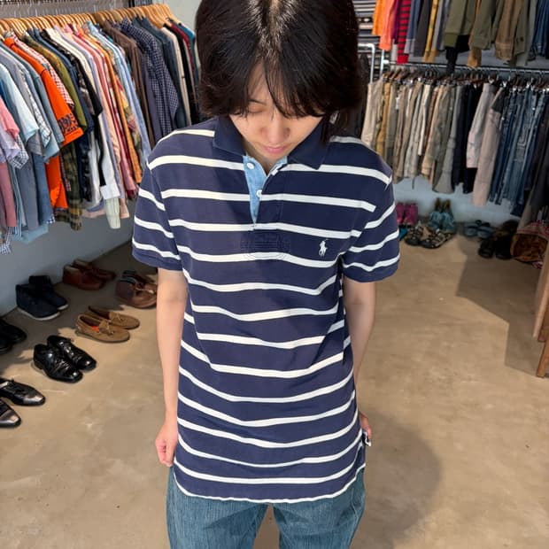 Polo Ralph Lauren 스트라이프 카라 티셔츠 M