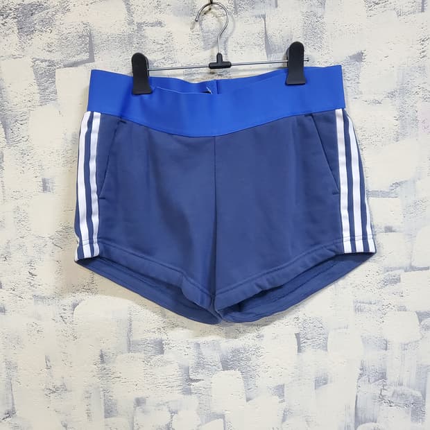 아디다스 삼선 트랙탑 반바지 블루 