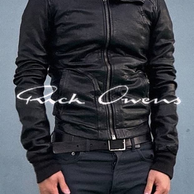 Rick Owens Leather Leather Jacket