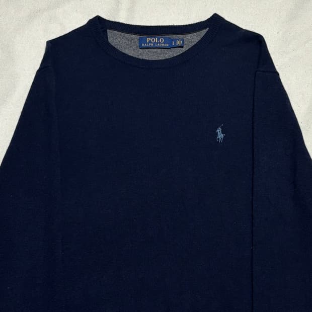 L 폴로랄프로렌 블루 포니 울 네이비 니트