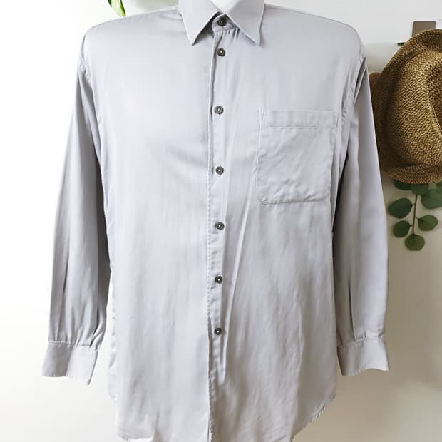 노티카 사틴 코튼 드레스셔츠 100 그레이