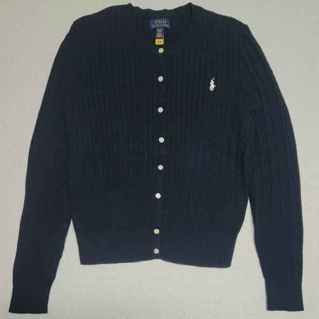 (정품) 폴로 꽈배기 니트 가디건(XS)