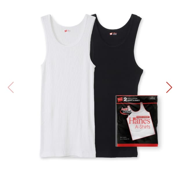 헤인즈 나시 블랙,화이트 s