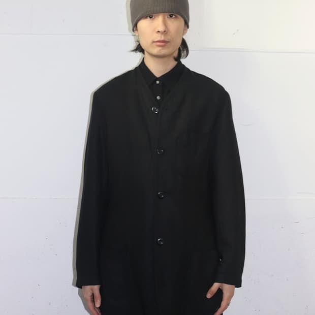 아르마니 진 90s 린넨 자켓 블랙