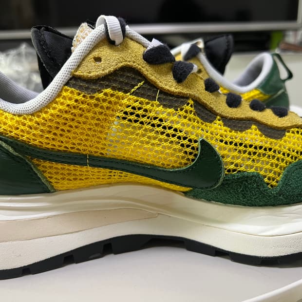 나이키 x 사카이 베이퍼와플 투어 옐로우 / 그린 250사이즈 US7