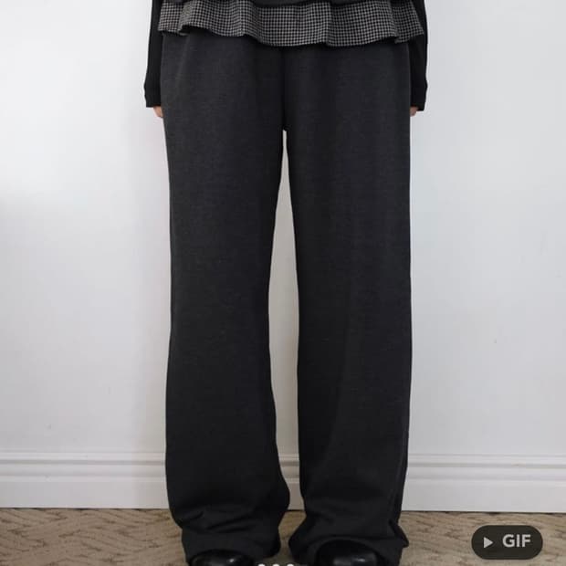 컬러인아이디 체크 프릴 스카트 팬츠