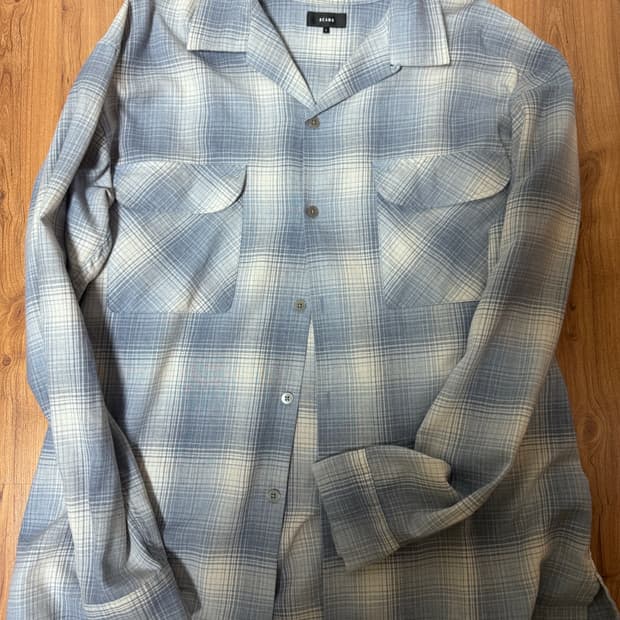 빔즈 옴브레 체크셔츠 L