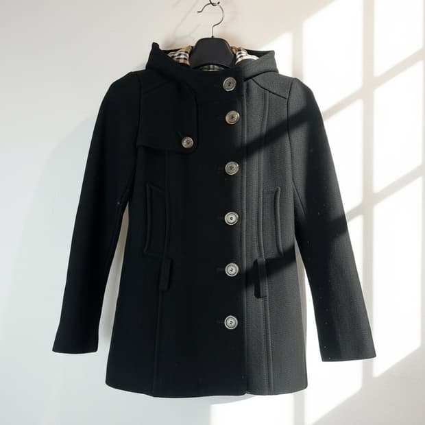 버버리 블루 라벨 울 토글 코트