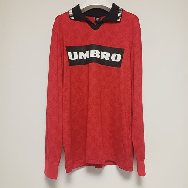 [L]엄브로(UMBRO) 90s 올드스쿨 복각 자카드 풋볼 롱슬리브 저지