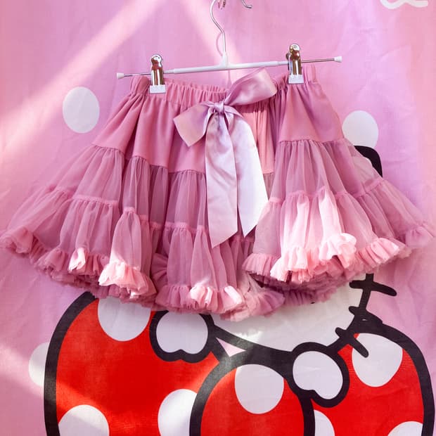 빈티지 핑크 미니 튜튜 스커트