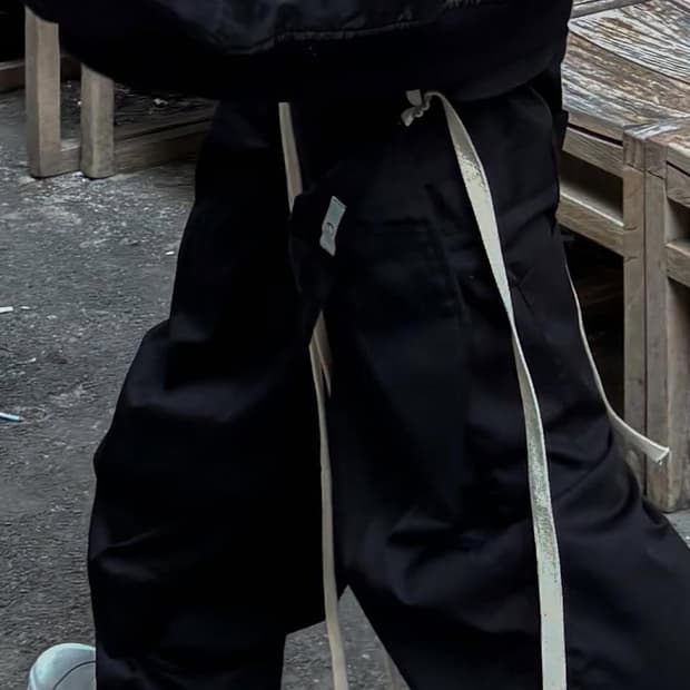뉴치프시크dp 컴바인 레이어드 팬츠 블랙 뉴치프시크 디피