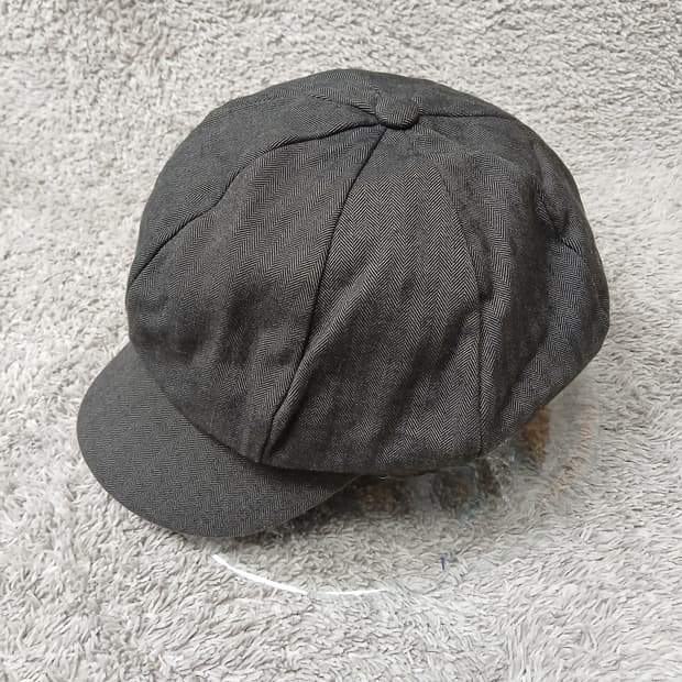 일본빈티지 헤링본 뉴스보이캡 모자 (그레이)