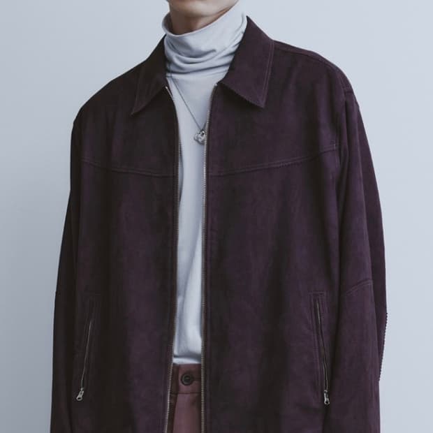 유스 폭스 스웨이드 자켓 딥퍼플 M