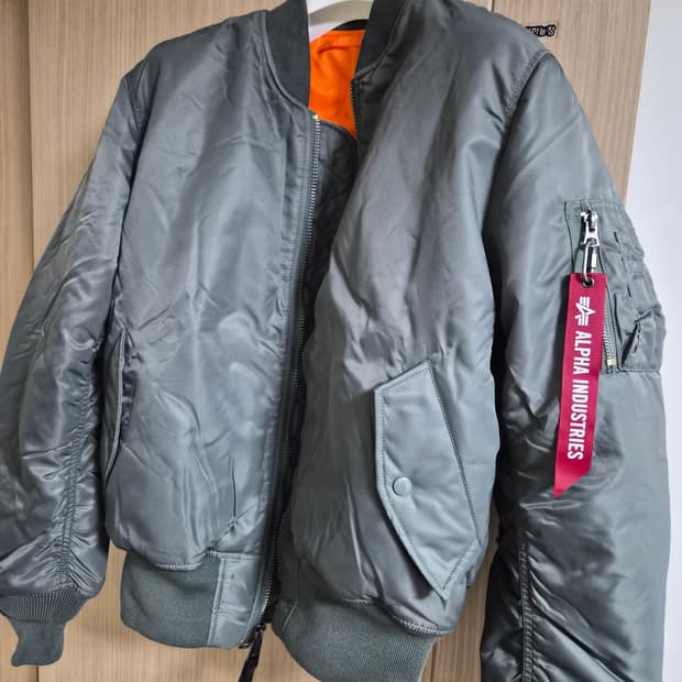 알파인더스트리 ma-1 필드그레이 L 새상품 판매