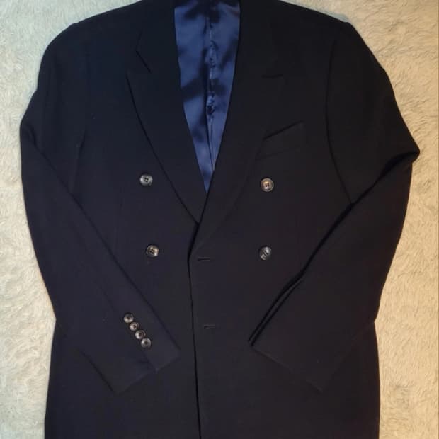 [마마가리] 벰버그 원단 블레이저 자켓 (네이비, 44사이즈 95-97)