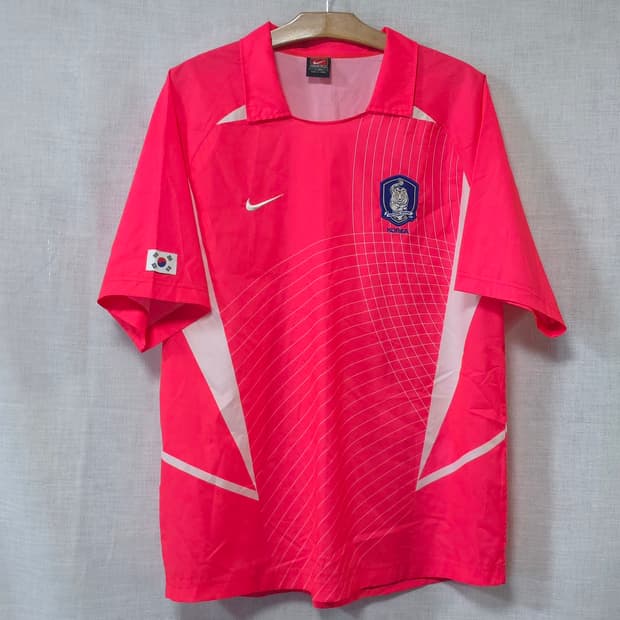 나이키 2002 월드컵 대한민국 국대 축구 유니폼 져지 태극기 패치 10