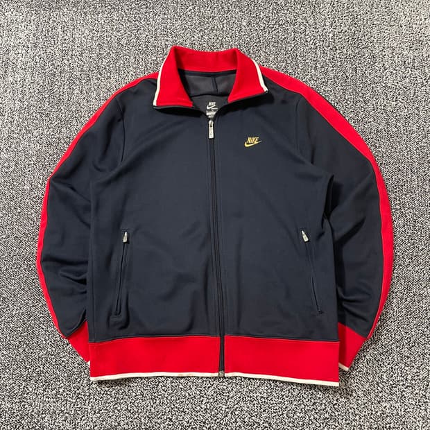 빈티지9. 나이키 올드스쿨 레드네이비 배색 트랙탑 져지 희귀사이즈